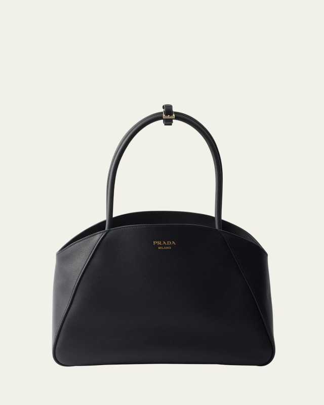 Large Soft Grain Leather Shoulder Bag